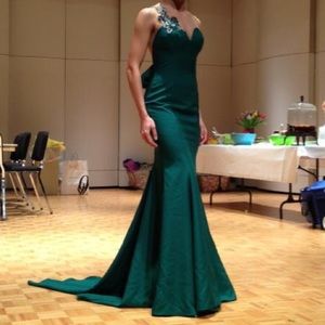 Emerald Green Tarik Ediz Dress
